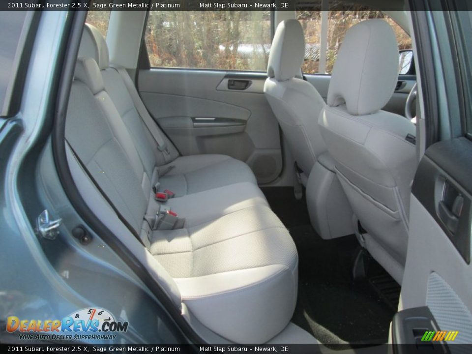 2011 Subaru Forester 2.5 X Sage Green Metallic / Platinum Photo #18