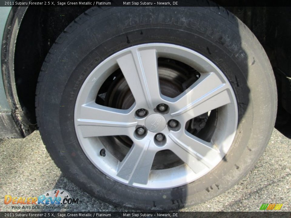 2011 Subaru Forester 2.5 X Sage Green Metallic / Platinum Photo #21