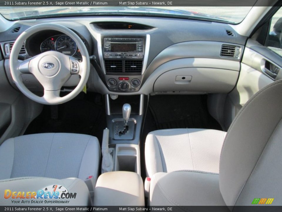 2011 Subaru Forester 2.5 X Sage Green Metallic / Platinum Photo #23