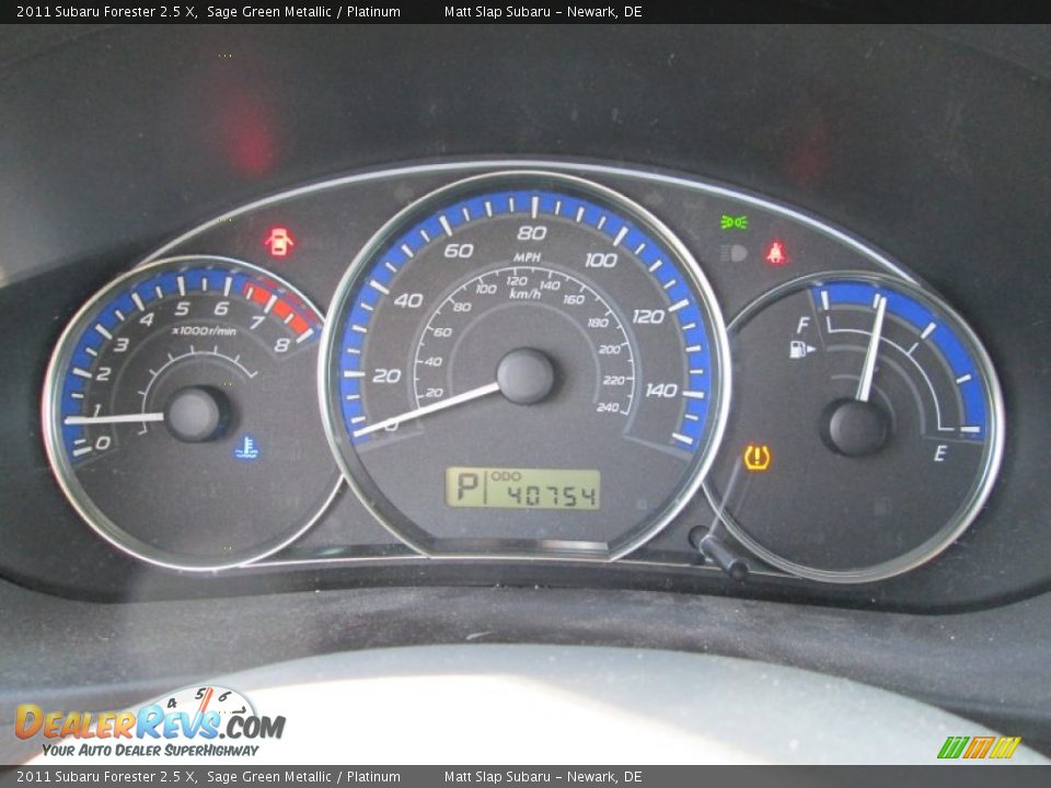 2011 Subaru Forester 2.5 X Sage Green Metallic / Platinum Photo #26