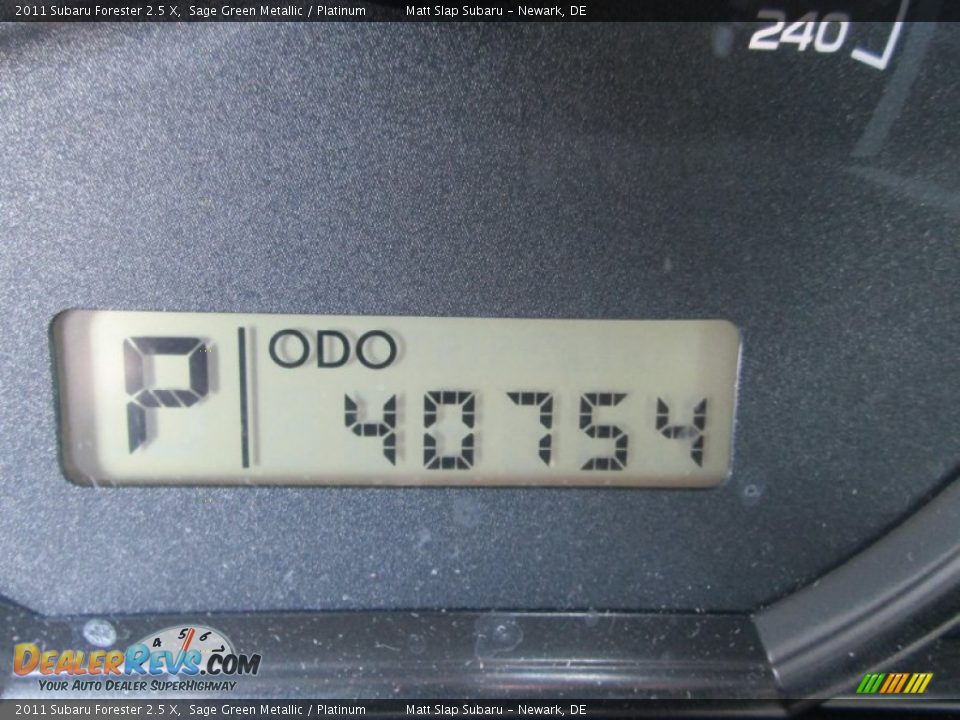 2011 Subaru Forester 2.5 X Sage Green Metallic / Platinum Photo #27