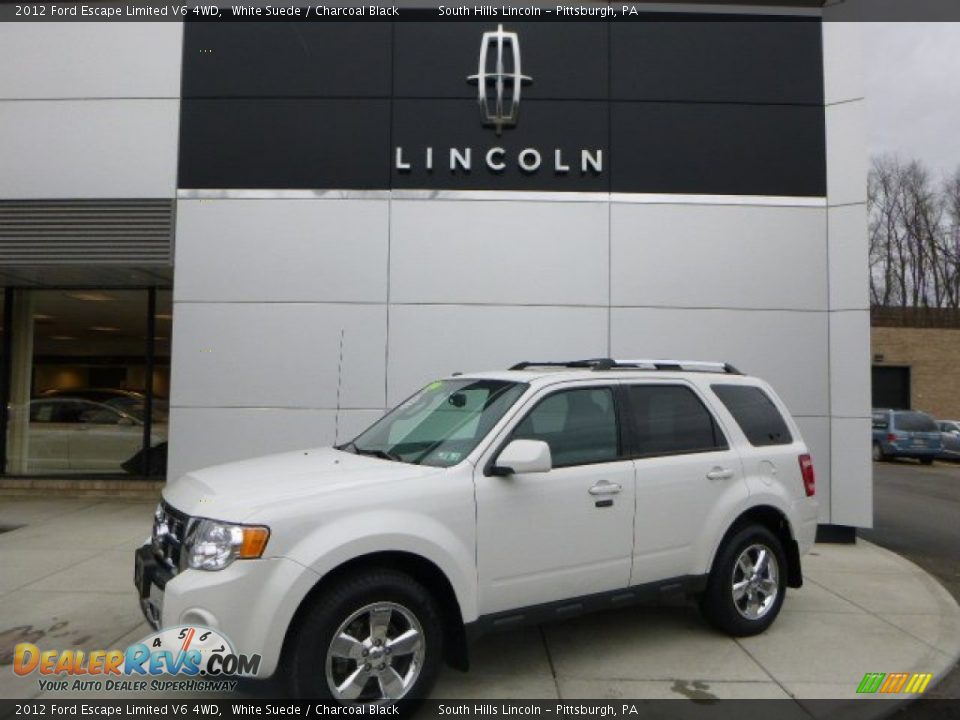 2012 Ford Escape Limited V6 4WD White Suede / Charcoal Black Photo #1
