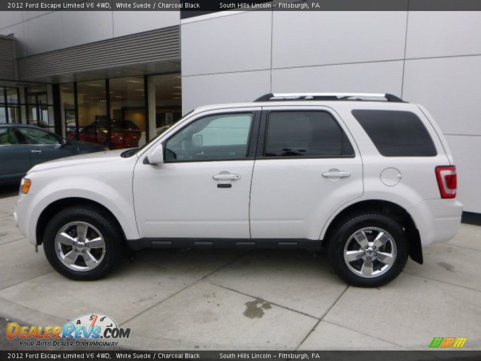 2012 Ford Escape Limited V6 4WD White Suede / Charcoal Black Photo #2