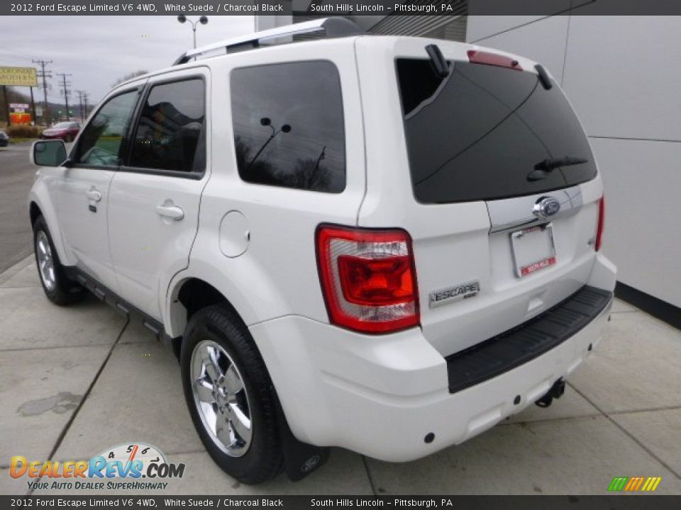 2012 Ford Escape Limited V6 4WD White Suede / Charcoal Black Photo #3