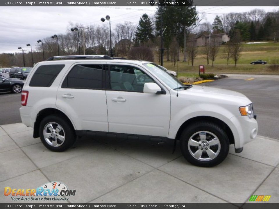 2012 Ford Escape Limited V6 4WD White Suede / Charcoal Black Photo #6