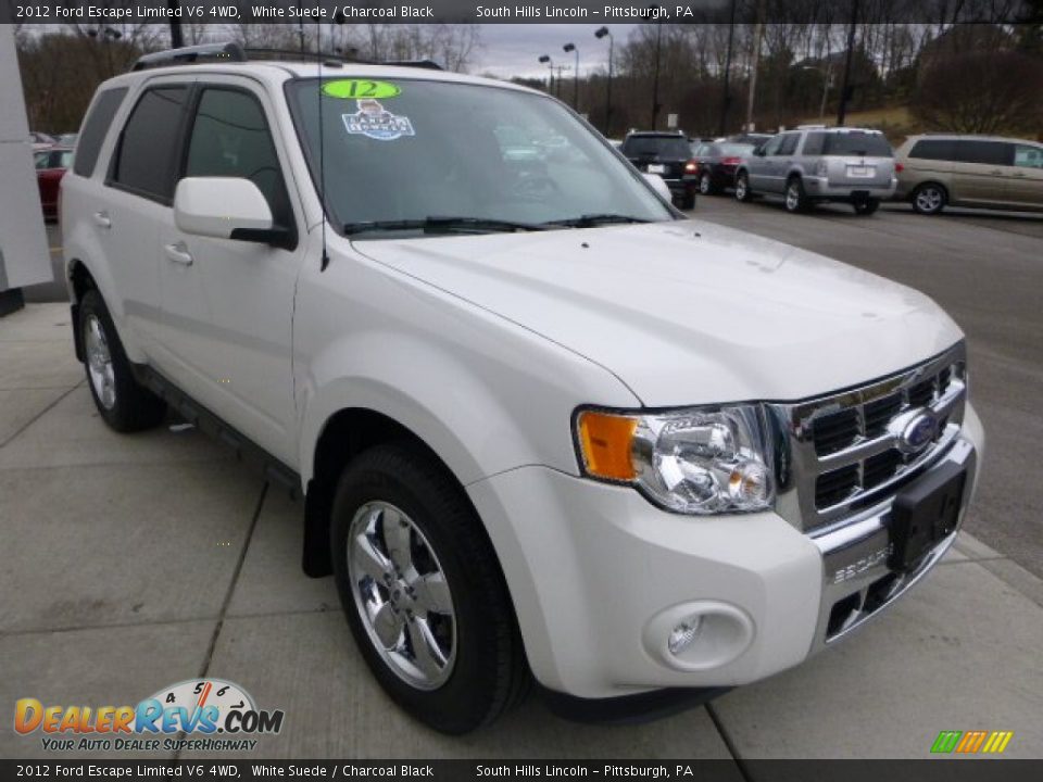 2012 Ford Escape Limited V6 4WD White Suede / Charcoal Black Photo #7