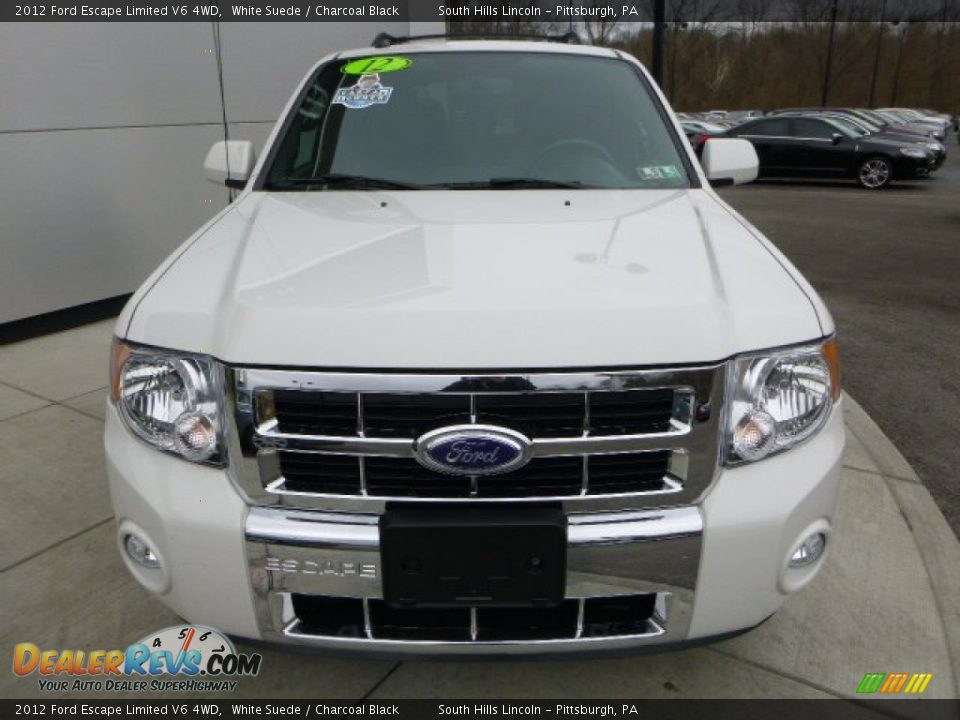 2012 Ford Escape Limited V6 4WD White Suede / Charcoal Black Photo #8
