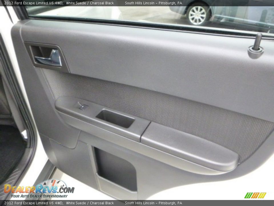 2012 Ford Escape Limited V6 4WD White Suede / Charcoal Black Photo #14