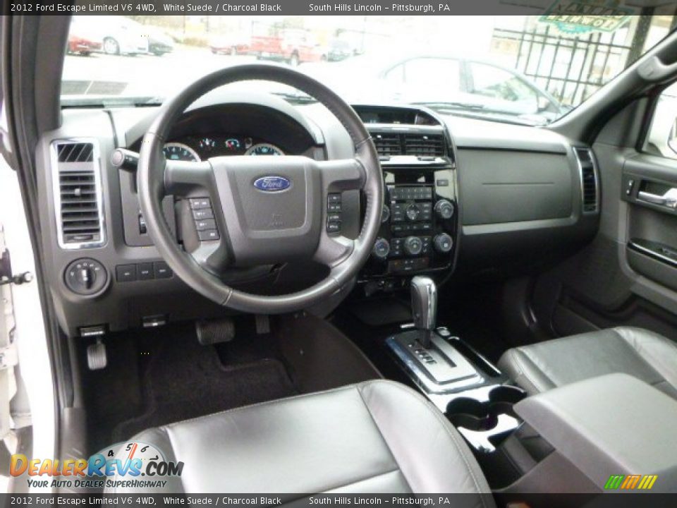 2012 Ford Escape Limited V6 4WD White Suede / Charcoal Black Photo #17