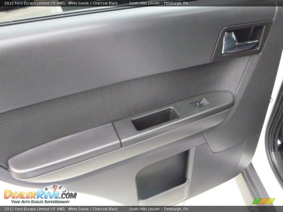 2012 Ford Escape Limited V6 4WD White Suede / Charcoal Black Photo #18