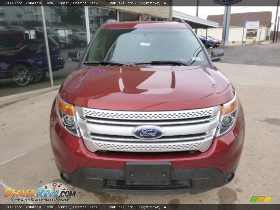 2014 Ford Explorer XLT 4WD Sunset / Charcoal Black Photo #2