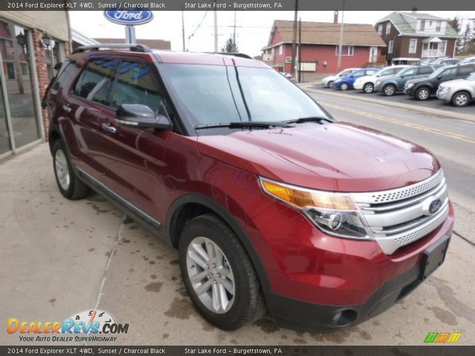 2014 Ford Explorer XLT 4WD Sunset / Charcoal Black Photo #3