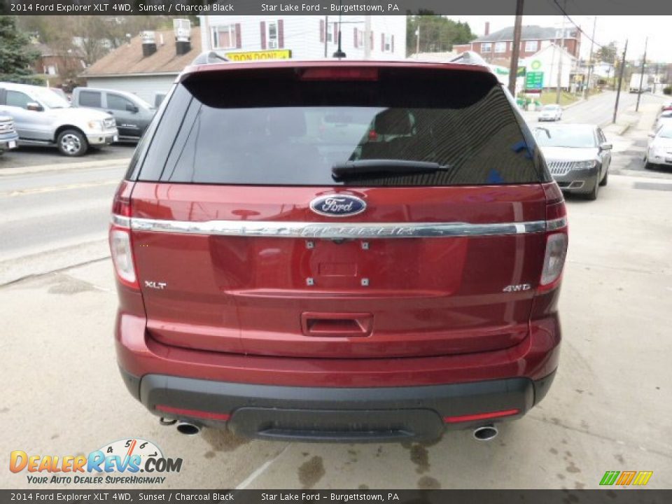 2014 Ford Explorer XLT 4WD Sunset / Charcoal Black Photo #5