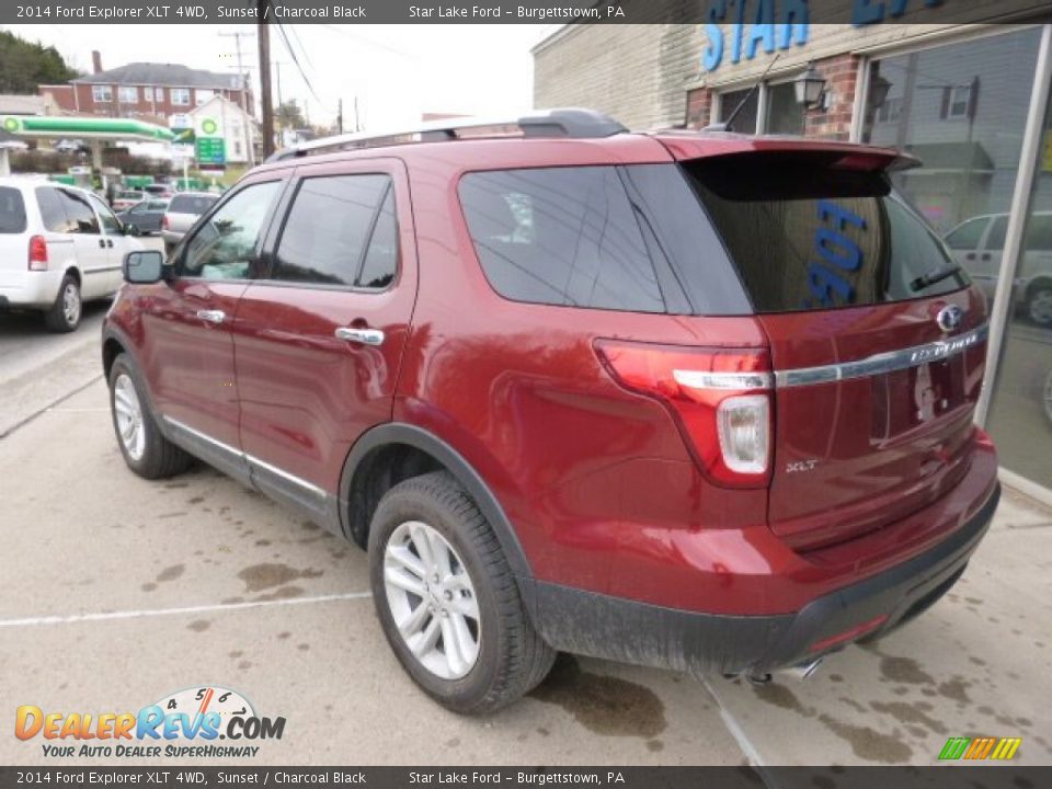2014 Ford Explorer XLT 4WD Sunset / Charcoal Black Photo #6