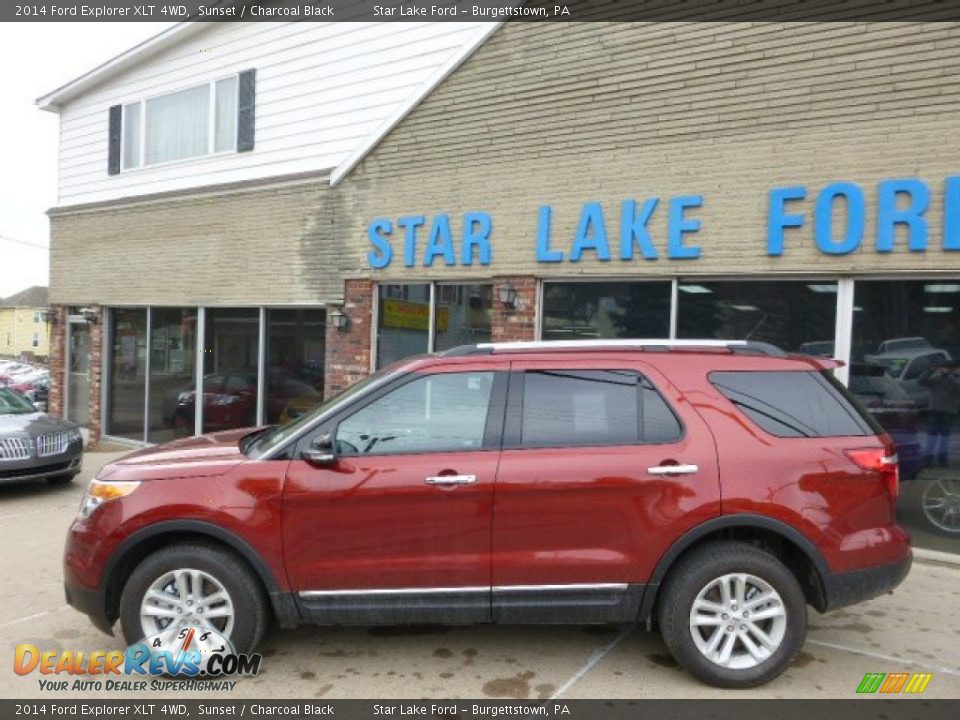 2014 Ford Explorer XLT 4WD Sunset / Charcoal Black Photo #7