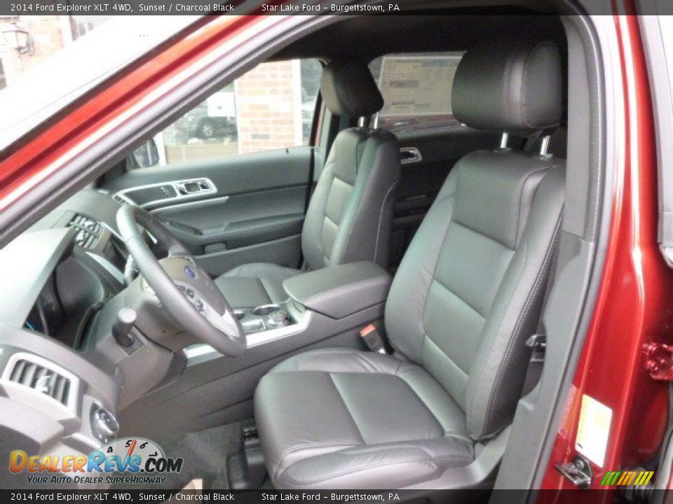 2014 Ford Explorer XLT 4WD Sunset / Charcoal Black Photo #9