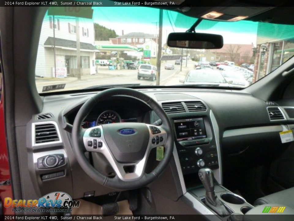 2014 Ford Explorer XLT 4WD Sunset / Charcoal Black Photo #12