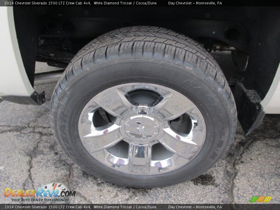 2014 Chevrolet Silverado 1500 LTZ Crew Cab 4x4 White Diamond Tricoat / Cocoa/Dune Photo #3