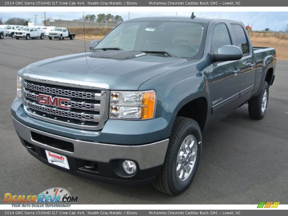 2014 GMC Sierra 2500HD SLT Crew Cab 4x4 Stealth Gray Metallic / Ebony Photo #2