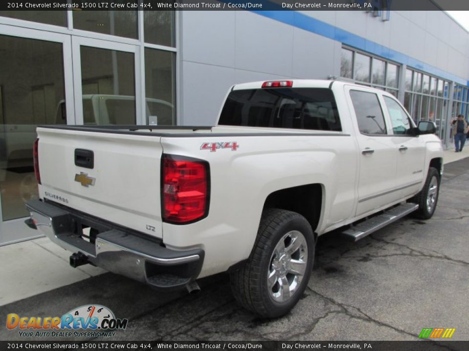 2014 Chevrolet Silverado 1500 LTZ Crew Cab 4x4 White Diamond Tricoat / Cocoa/Dune Photo #4