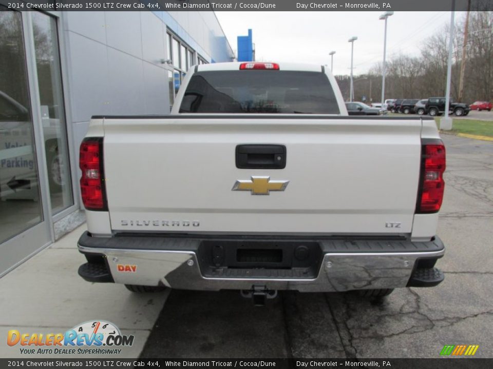 2014 Chevrolet Silverado 1500 LTZ Crew Cab 4x4 White Diamond Tricoat / Cocoa/Dune Photo #5