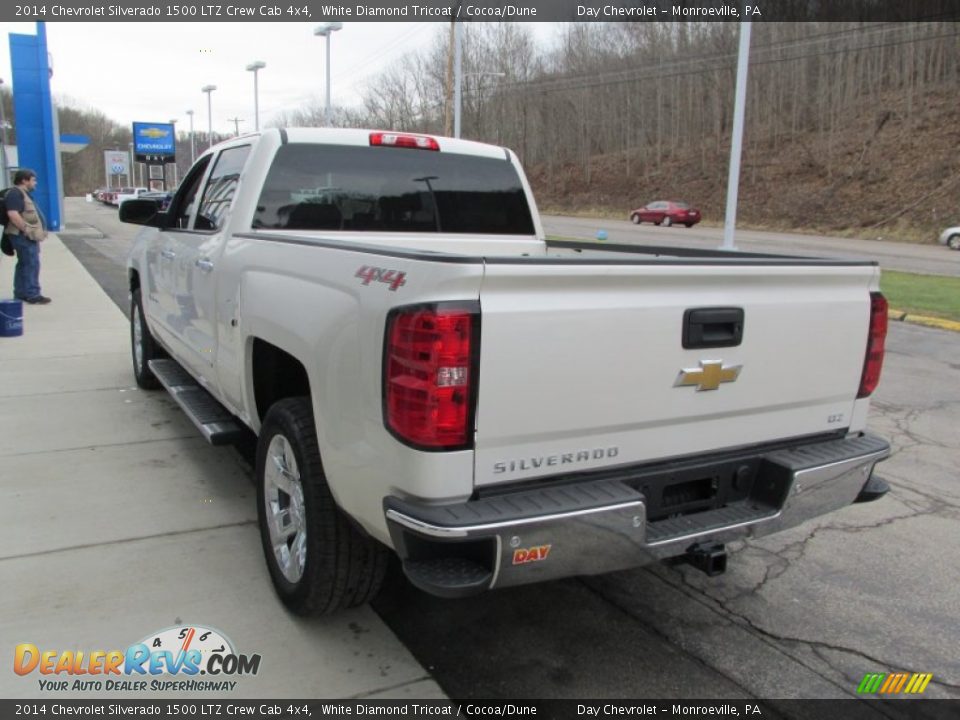 2014 Chevrolet Silverado 1500 LTZ Crew Cab 4x4 White Diamond Tricoat / Cocoa/Dune Photo #7