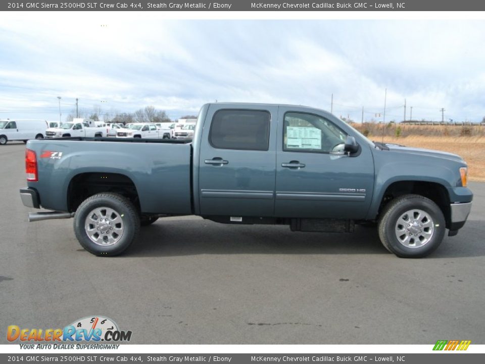 2014 GMC Sierra 2500HD SLT Crew Cab 4x4 Stealth Gray Metallic / Ebony Photo #6
