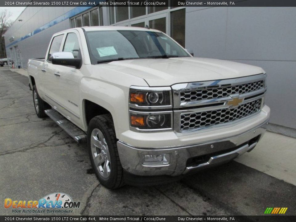 2014 Chevrolet Silverado 1500 LTZ Crew Cab 4x4 White Diamond Tricoat / Cocoa/Dune Photo #10