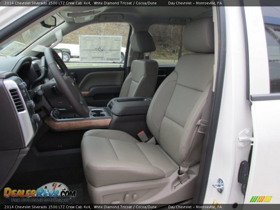 2014 Chevrolet Silverado 1500 LTZ Crew Cab 4x4 White Diamond Tricoat / Cocoa/Dune Photo #12