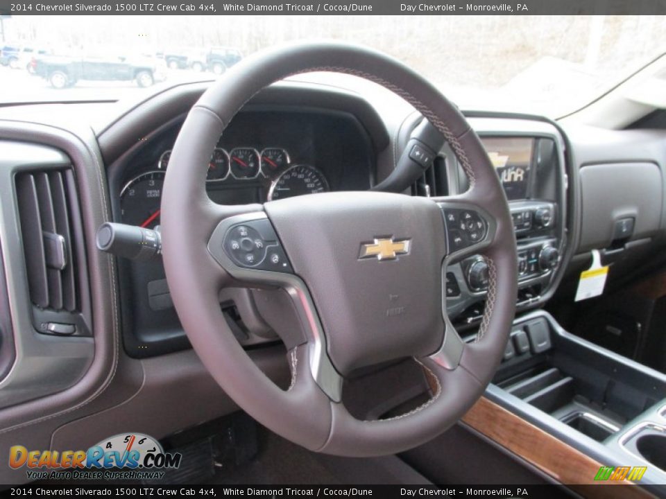 2014 Chevrolet Silverado 1500 LTZ Crew Cab 4x4 White Diamond Tricoat / Cocoa/Dune Photo #14