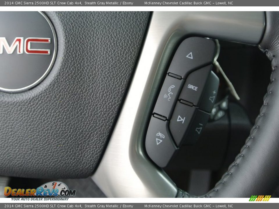 2014 GMC Sierra 2500HD SLT Crew Cab 4x4 Stealth Gray Metallic / Ebony Photo #14