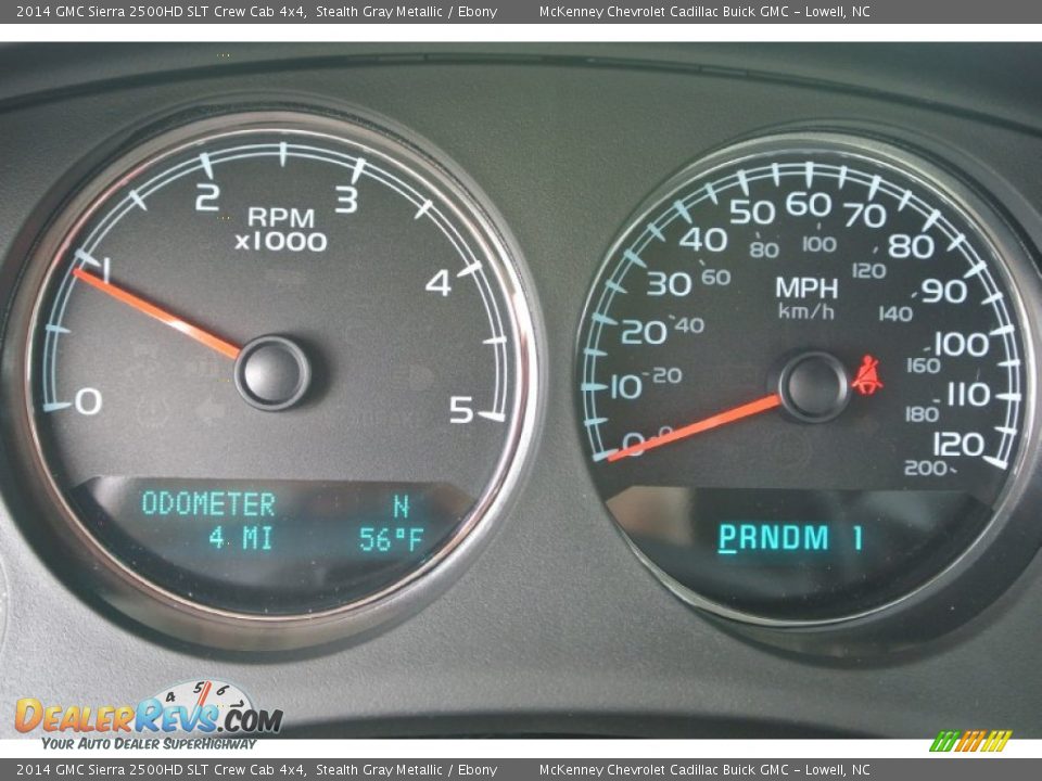 2014 GMC Sierra 2500HD SLT Crew Cab 4x4 Stealth Gray Metallic / Ebony Photo #15