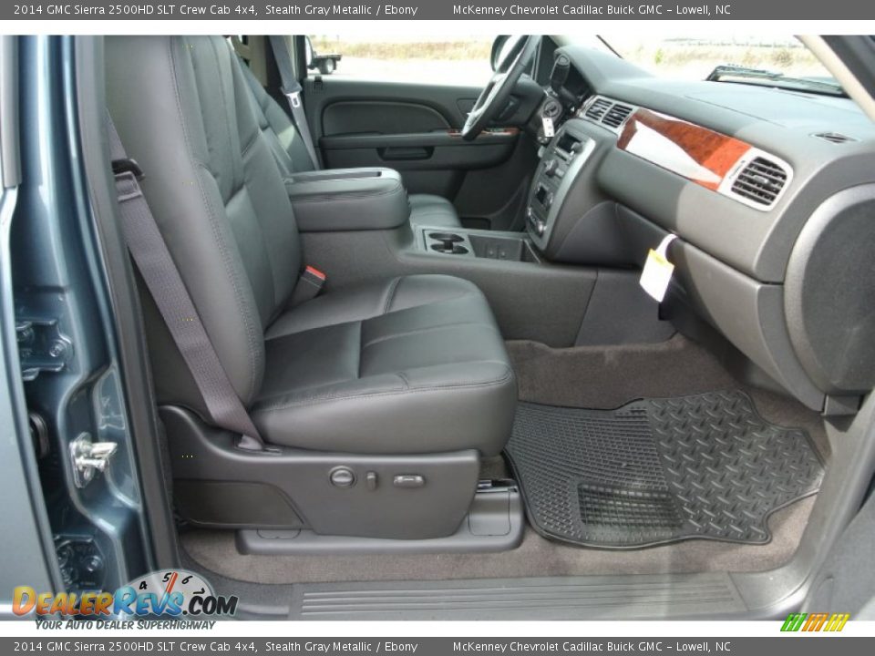 2014 GMC Sierra 2500HD SLT Crew Cab 4x4 Stealth Gray Metallic / Ebony Photo #18