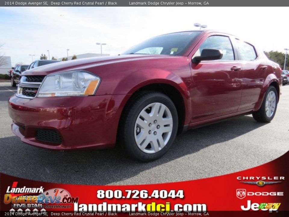 2014 Dodge Avenger SE Deep Cherry Red Crystal Pearl / Black Photo #1
