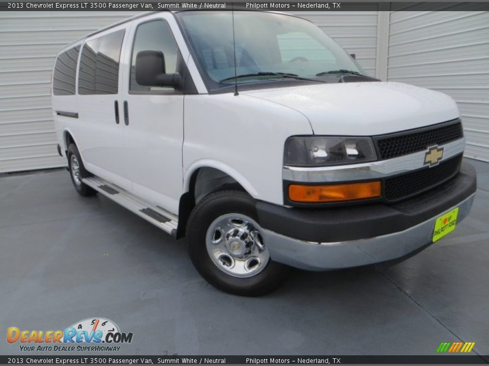 2013 Chevrolet Express LT 3500 Passenger Van Summit White / Neutral Photo #1