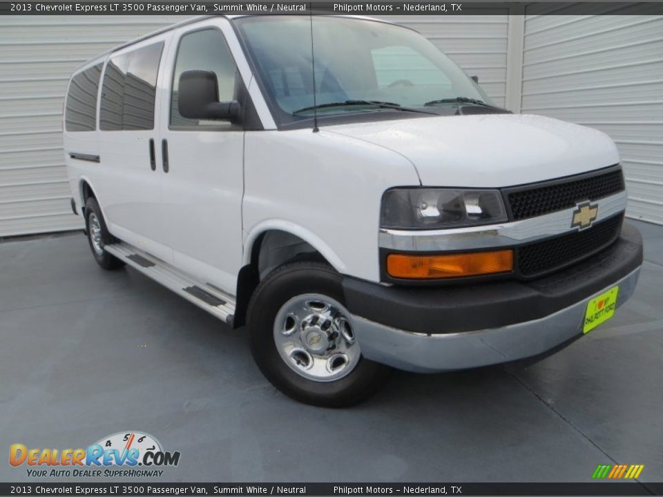 2013 Chevrolet Express LT 3500 Passenger Van Summit White / Neutral Photo #2
