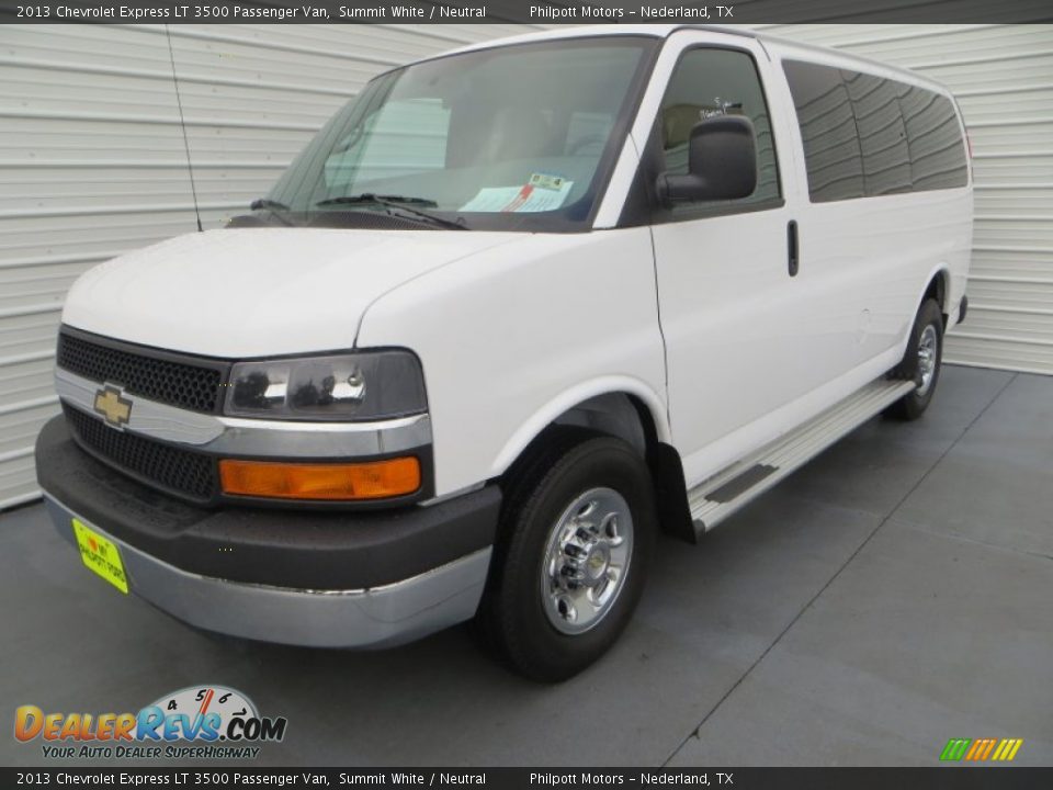 2013 Chevrolet Express LT 3500 Passenger Van Summit White / Neutral Photo #7