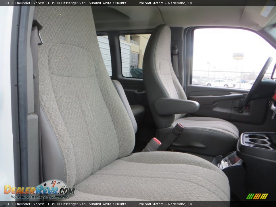 2013 Chevrolet Express LT 3500 Passenger Van Summit White / Neutral Photo #24