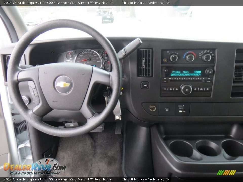2013 Chevrolet Express LT 3500 Passenger Van Summit White / Neutral Photo #35