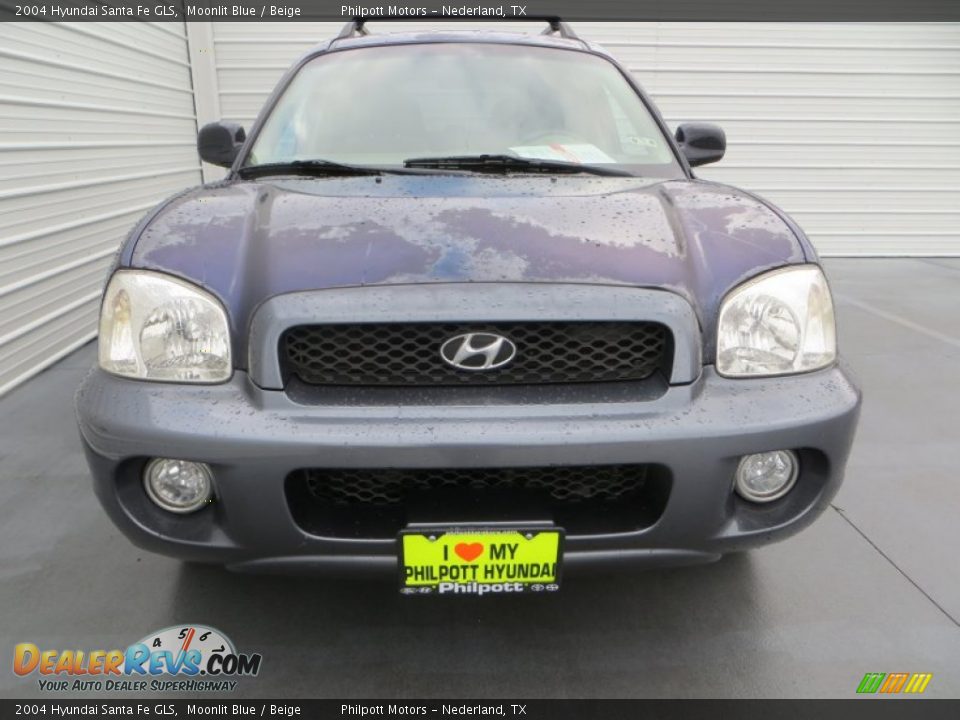 2004 Hyundai Santa Fe GLS Moonlit Blue / Beige Photo #8