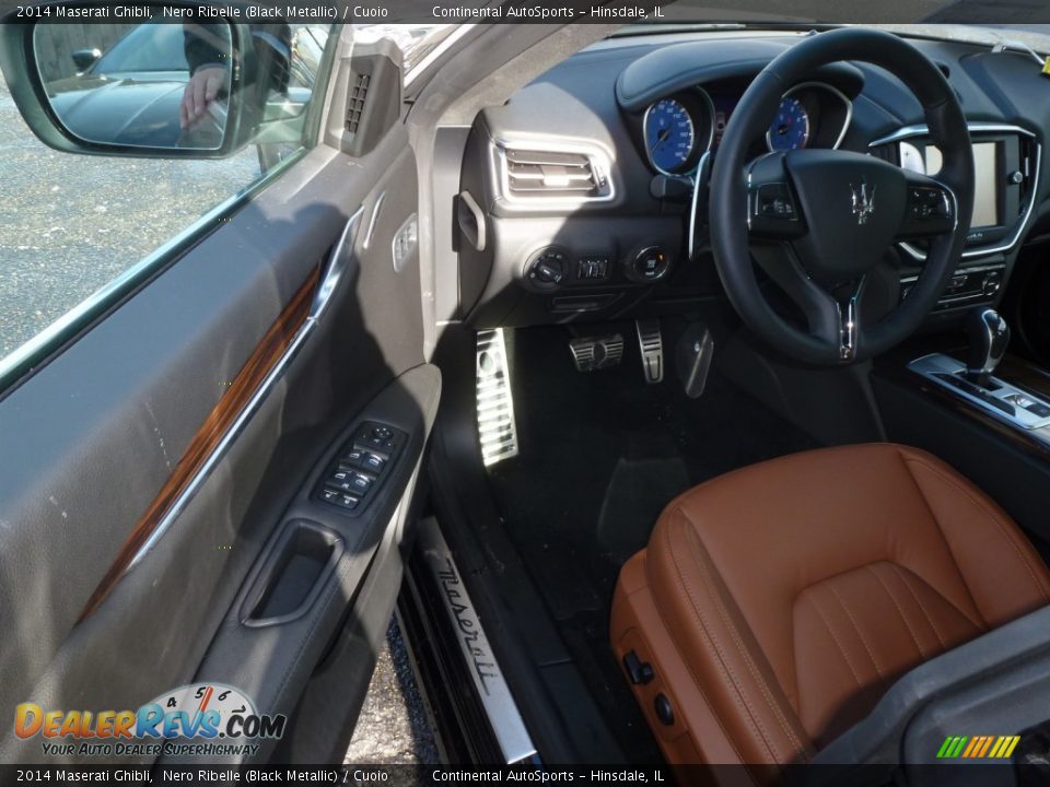 2014 Maserati Ghibli Nero Ribelle (Black Metallic) / Cuoio Photo #6