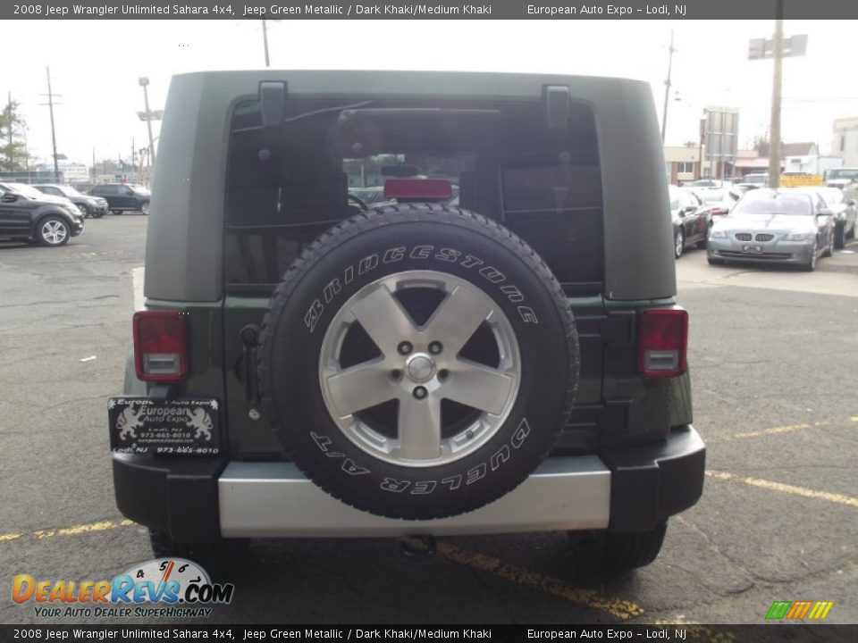 2008 Jeep Wrangler Unlimited Sahara 4x4 Jeep Green Metallic / Dark Khaki/Medium Khaki Photo #5