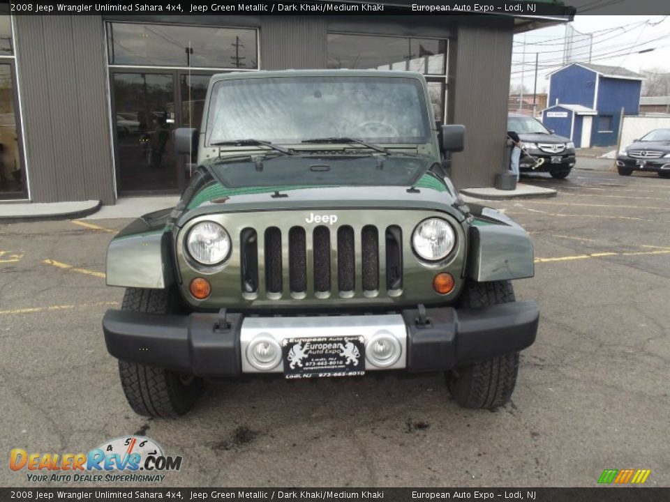 2008 Jeep Wrangler Unlimited Sahara 4x4 Jeep Green Metallic / Dark Khaki/Medium Khaki Photo #7