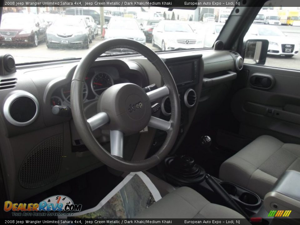 2008 Jeep Wrangler Unlimited Sahara 4x4 Jeep Green Metallic / Dark Khaki/Medium Khaki Photo #8