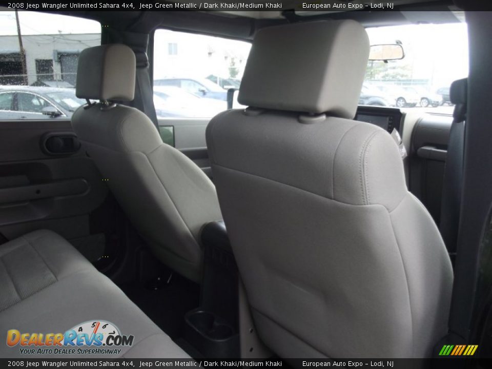 2008 Jeep Wrangler Unlimited Sahara 4x4 Jeep Green Metallic / Dark Khaki/Medium Khaki Photo #13