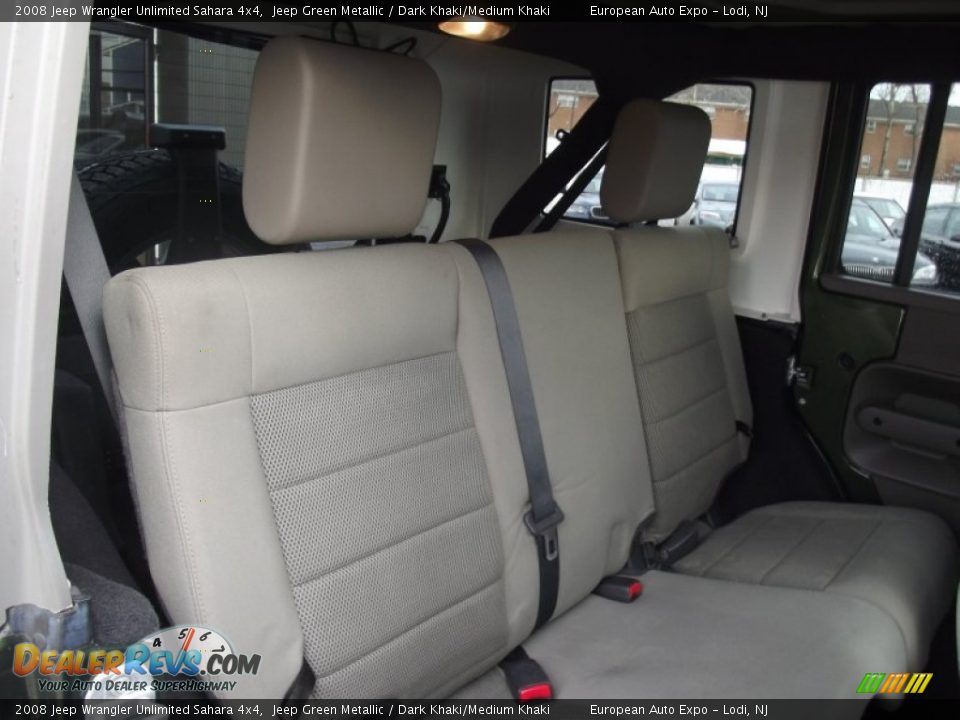 2008 Jeep Wrangler Unlimited Sahara 4x4 Jeep Green Metallic / Dark Khaki/Medium Khaki Photo #14