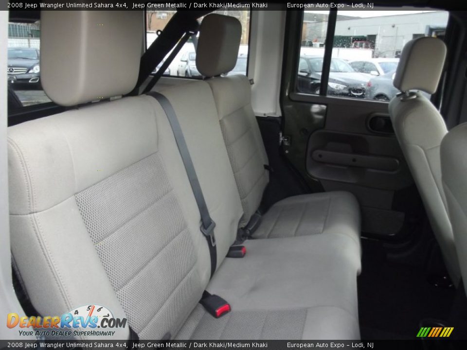 2008 Jeep Wrangler Unlimited Sahara 4x4 Jeep Green Metallic / Dark Khaki/Medium Khaki Photo #15