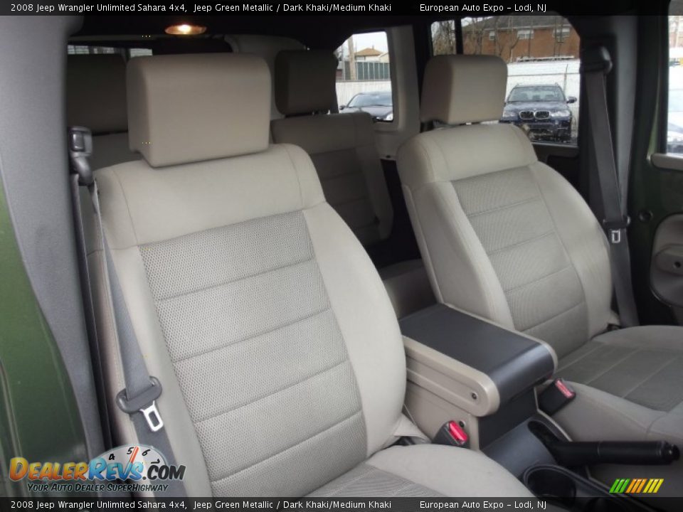 2008 Jeep Wrangler Unlimited Sahara 4x4 Jeep Green Metallic / Dark Khaki/Medium Khaki Photo #17