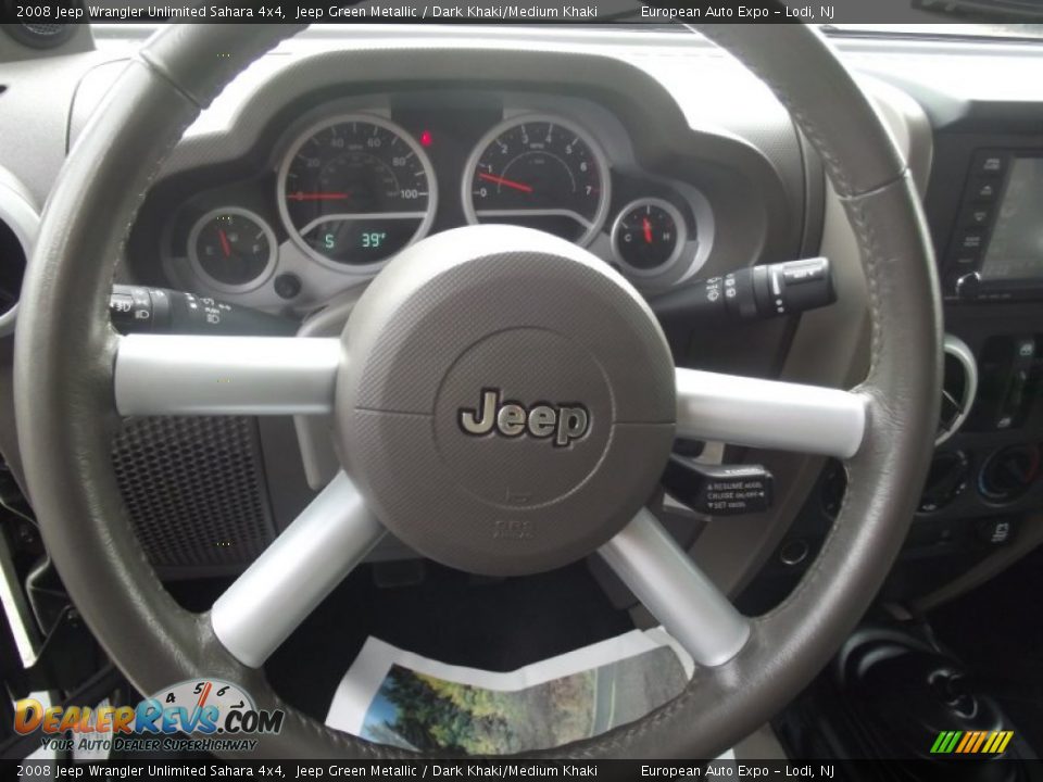 2008 Jeep Wrangler Unlimited Sahara 4x4 Jeep Green Metallic / Dark Khaki/Medium Khaki Photo #23