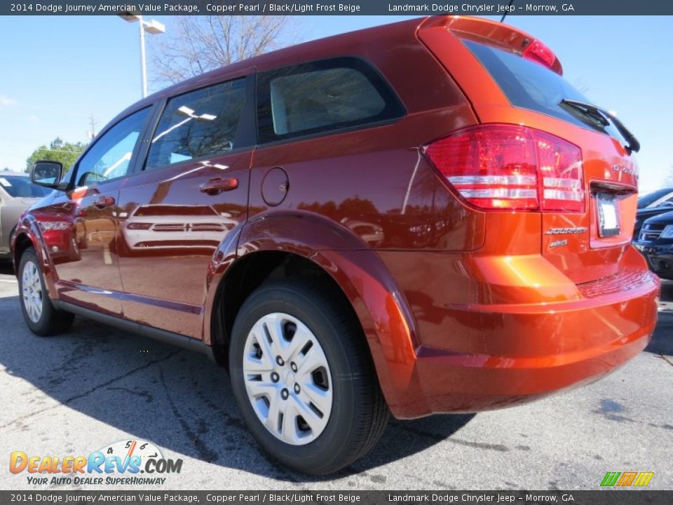 2014 Dodge Journey Amercian Value Package Copper Pearl / Black/Light Frost Beige Photo #7